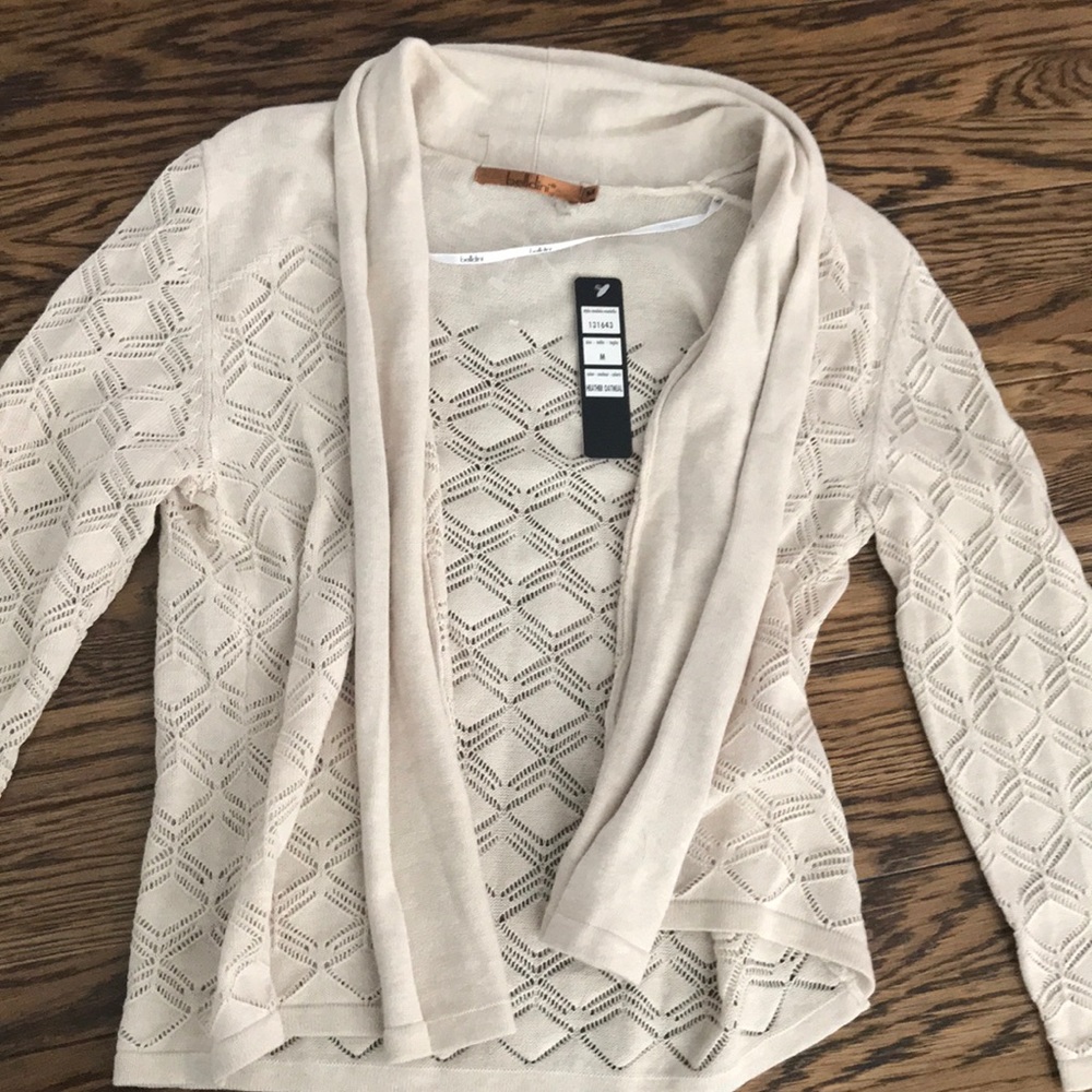 Oatmeal short cardigan